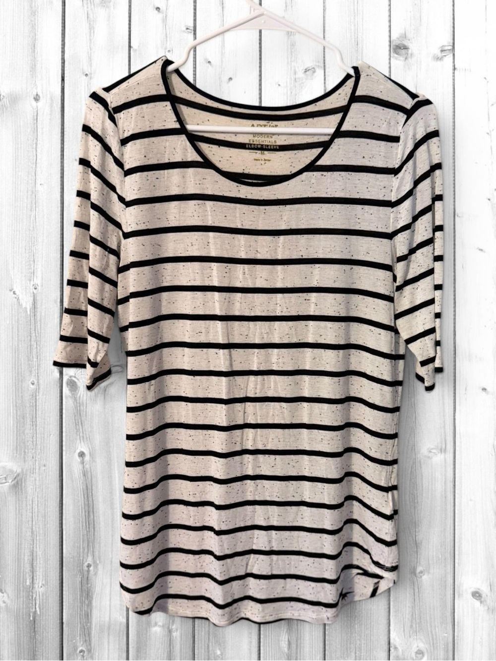 🌼APT 9 MODERN ESSENTIALS ELBOW-SLEEVE SPECKLED TEE SHIRT